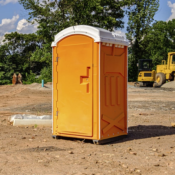 how often are the porta potties cleaned and serviced during a rental period in Algansee